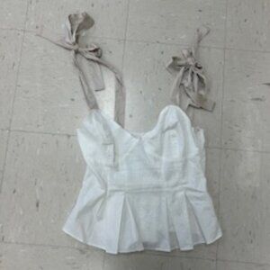 idem ditto halter top, white, size medium